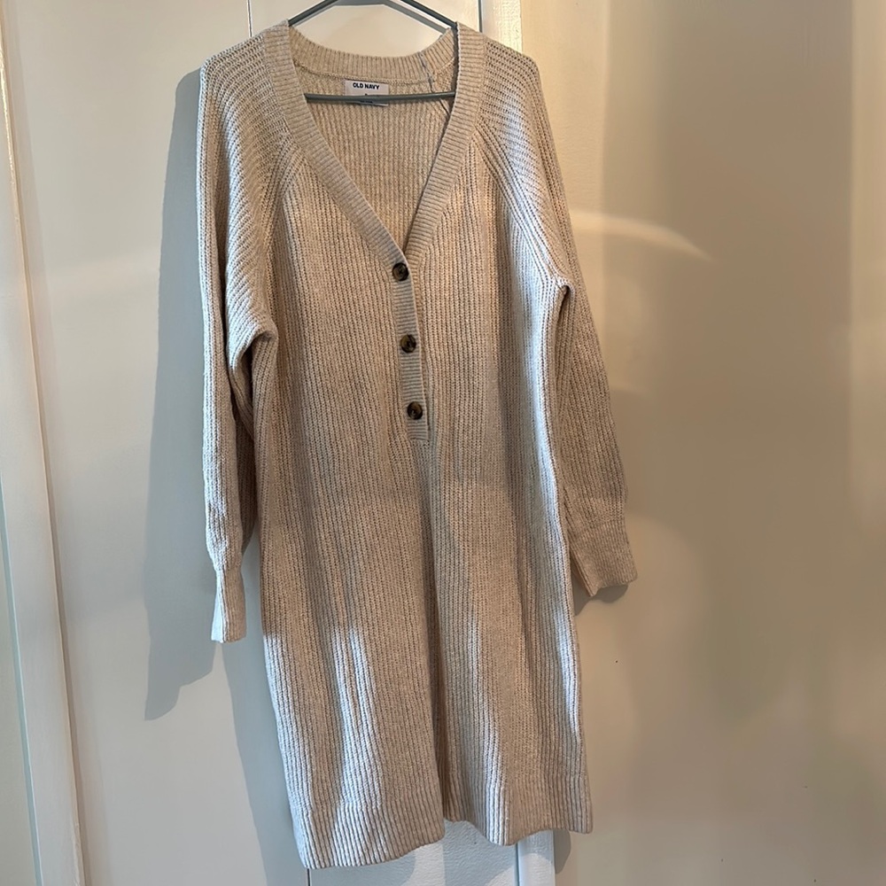 Cream Old Navy Sweater Dress